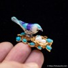 Swoboda スワボダ-天然石-鳥の巣青い鳥ブローチ