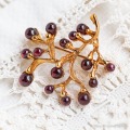 Swoboda スワボダ-天然石-ガーネット・グレープの実ヴィンテージ・ブローチ