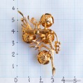 Coro コロ-フォアローゼス・薔薇の小枝・ヴィンテージ・ブローチ