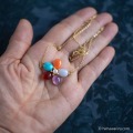 Swoboda スワボダ-天然石-真珠＆ビタミンカラー・フラワー・ネックレス【ヴィンテージ・デッドストック】【ＢＯＸ入り】