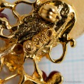 Swoboda スワボダ-天然石-大粒セブパールのムーンストーンとジャスパーの花束ブローチ【ヴィンテージ・デッドストック】