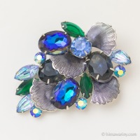 D＆E Juliana ジュリアナ-海のサファイア・ヴィンテージ・ブローチ