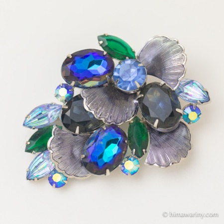 D＆E Juliana ジュリアナ-海のサファイア・ヴィンテージ・ブローチ