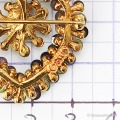 Swoboda スワボダ-天然石ガーネット&ペリドットハート・ブローチ【未使用ミント】
