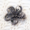 JewelArt-シルバー925-チェリーブロッサム桜ヴィンテージ・ブローチ