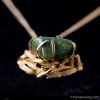 BSK-天然石-翡翠ヴィンテージ・ネックレス（ペンダントトップ）
