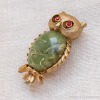 JJ-フォレスト・マーブル・ジェリーベリー・フクロウ・ブローチ