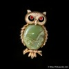 JJ-フォレスト・マーブル・ジェリーベリー・フクロウ・ブローチ
