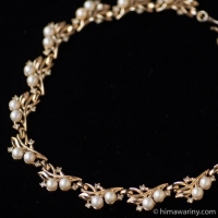 Trifari トリファリ・パール・ゴールド・ネックレス